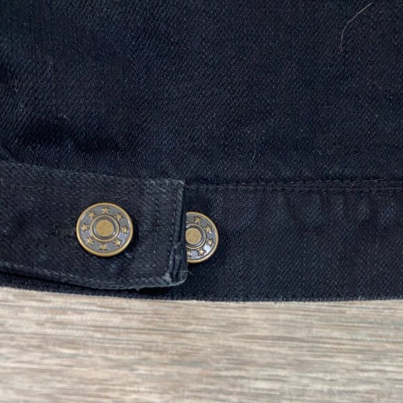 Dream Apparel Black Denim Biker Vest W/ Patches & Buttons Laced Sides Size L - Picture 15 of 16